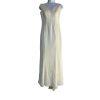Galina VTG Polyester Wedding Dress 6 Ivory Ruffle Trumpet Embroidered Sleeveless