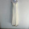 Galina VTG Polyester Wedding Dress 6 Ivory Ruffle Trumpet Embroidered Sleeveless