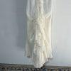 Galina VTG Polyester Wedding Dress 6 Ivory Ruffle Trumpet Embroidered Sleeveless