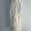 Galina VTG Polyester Wedding Dress 6 Ivory Ruffle Trumpet Embroidered Sleeveless