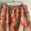 Le Suit Women Polyester Skirt Suit Size 16 Beige Floral Cocktail 2PC