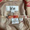 Le Suit Women Polyester Skirt Suit Size 16 Beige Floral Cocktail 2PC