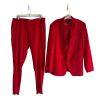 INC International Concepts Linen Rayon Pant 34x32 Suit Size M Red Double Vented