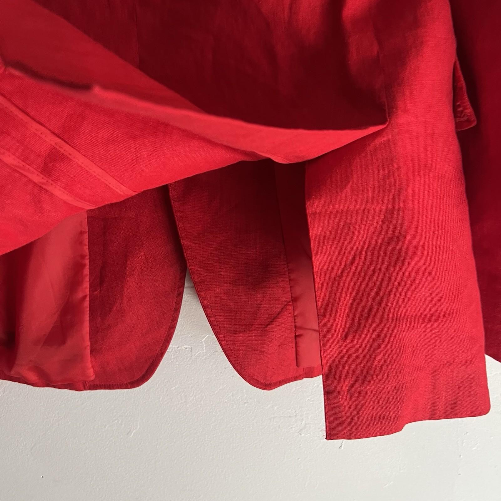 INC International Concepts Linen Rayon Pant 34x32 Suit Size M Red Double Vented