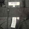 Suit Studio Women Polyester Skirt Suit Size 12P Black Notch Collar Lined 2PC
