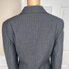 LARRY LEVINE 2PC Gray Striped Polyester Rayon Spandex Career Skirt Suit Size 12