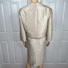 New TAHARI ASL 2PC Beige Taupe Polyester Rayon Metallic Lined Dress Suit 16