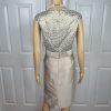 New TAHARI ASL 2PC Beige Taupe Polyester Rayon Metallic Lined Dress Suit 16