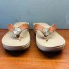 Vionic Pacific Pilar Woven Gem Wedge Sandal Slide Size 9 Light Weight Brown