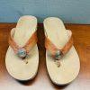 Vionic Pacific Pilar Woven Gem Wedge Sandal Slide Size 9 Light Weight Brown