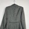 LARRY LEVINE Polyester Lined Mid Length Pant Suit Size 8 Gray Business Career