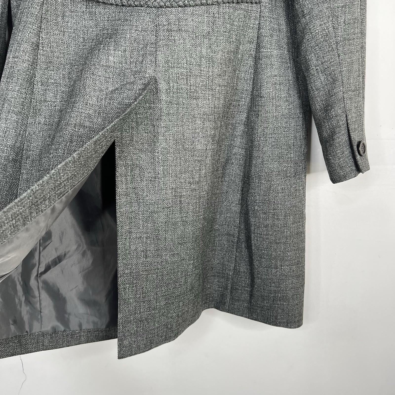 LARRY LEVINE Polyester Lined Mid Length Pant Suit Size 8 Gray Business Career