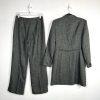 LARRY LEVINE Polyester Lined Mid Length Pant Suit Size 8 Gray Business Career