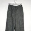 LARRY LEVINE Polyester Lined Mid Length Pant Suit Size 8 Gray Business Career