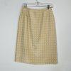 Le Suit Women Polyester Rayon Skirt Suit Size 8 Beige White Business Career 2PC
