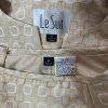 Le Suit Women Polyester Rayon Skirt Suit Size 8 Beige White Business Career 2PC
