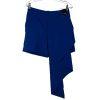 New York & Company High Waisted Shorts Size 6 Blue Assymetrical Drape Front New