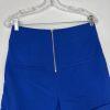 New York & Company High Waisted Shorts Size 6 Blue Assymetrical Drape Front New