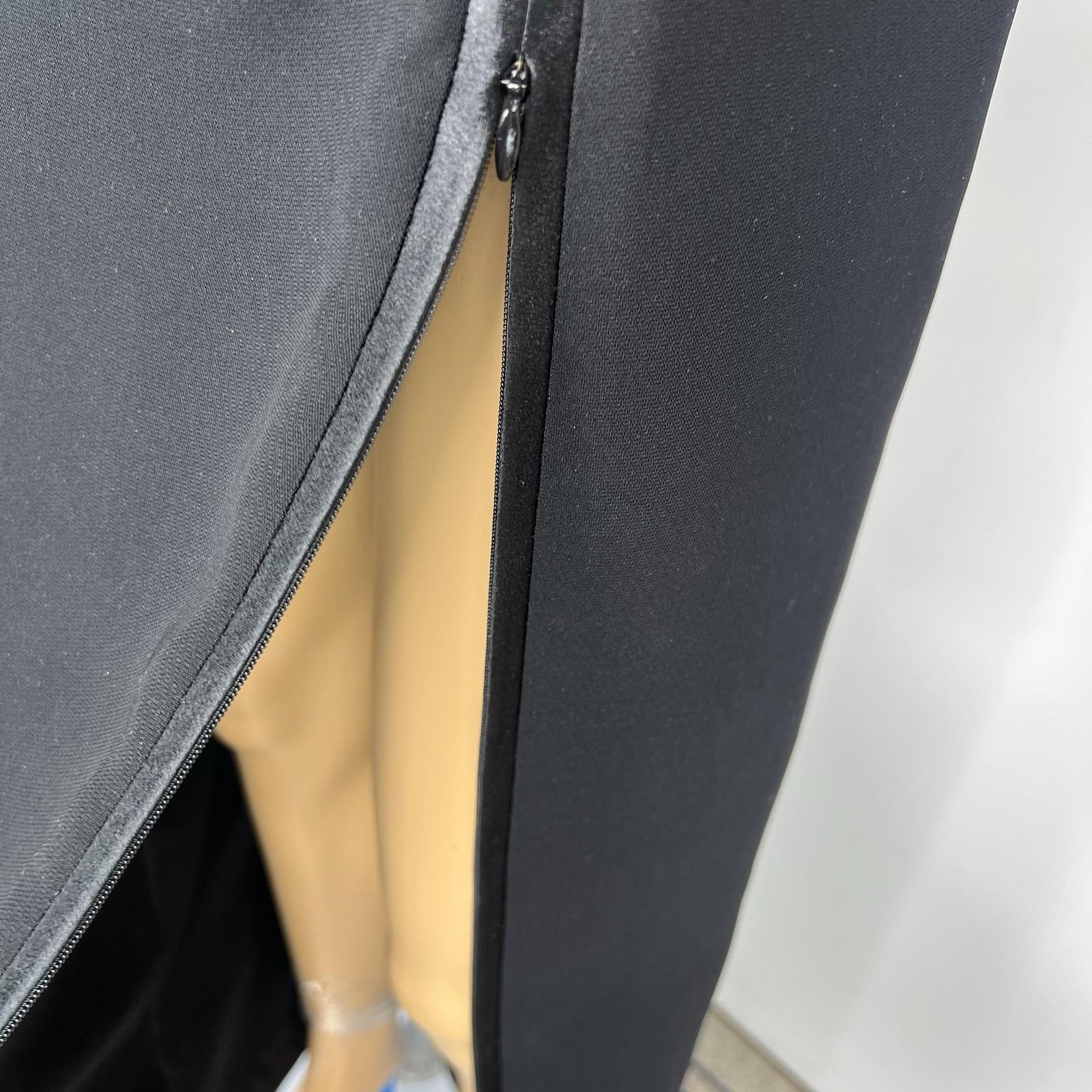 Joseph Ribkoff Maxi Tuxedo Skirt 10 Satin Striped Classic Formal Long side zip