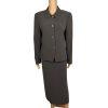 Tahari ASL Women Polyester Skirt Suit 12 Pickle Green Lined Maxi 2PC