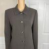 Tahari ASL Women Polyester Skirt Suit 12 Pickle Green Lined Maxi 2PC