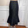 New SUSANNA 3PC Blue Black Ruffle Polyester Lined Cocktail Skirt Suit Top SZ 10