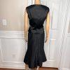 New SUSANNA 3PC Blue Black Ruffle Polyester Lined Cocktail Skirt Suit Top SZ 10