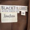 Blacktie Oleg Cassini Neimann Marcus Silk Like Blazer Size 14 Brown Lined 1PC