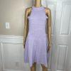 Eliza J Dylan's Tight Knit Dress Size M Lilac Scalloped Fit Flare Sweetheart
