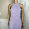Eliza J Dylan's Tight Knit Dress Size M Lilac Scalloped Fit Flare Sweetheart