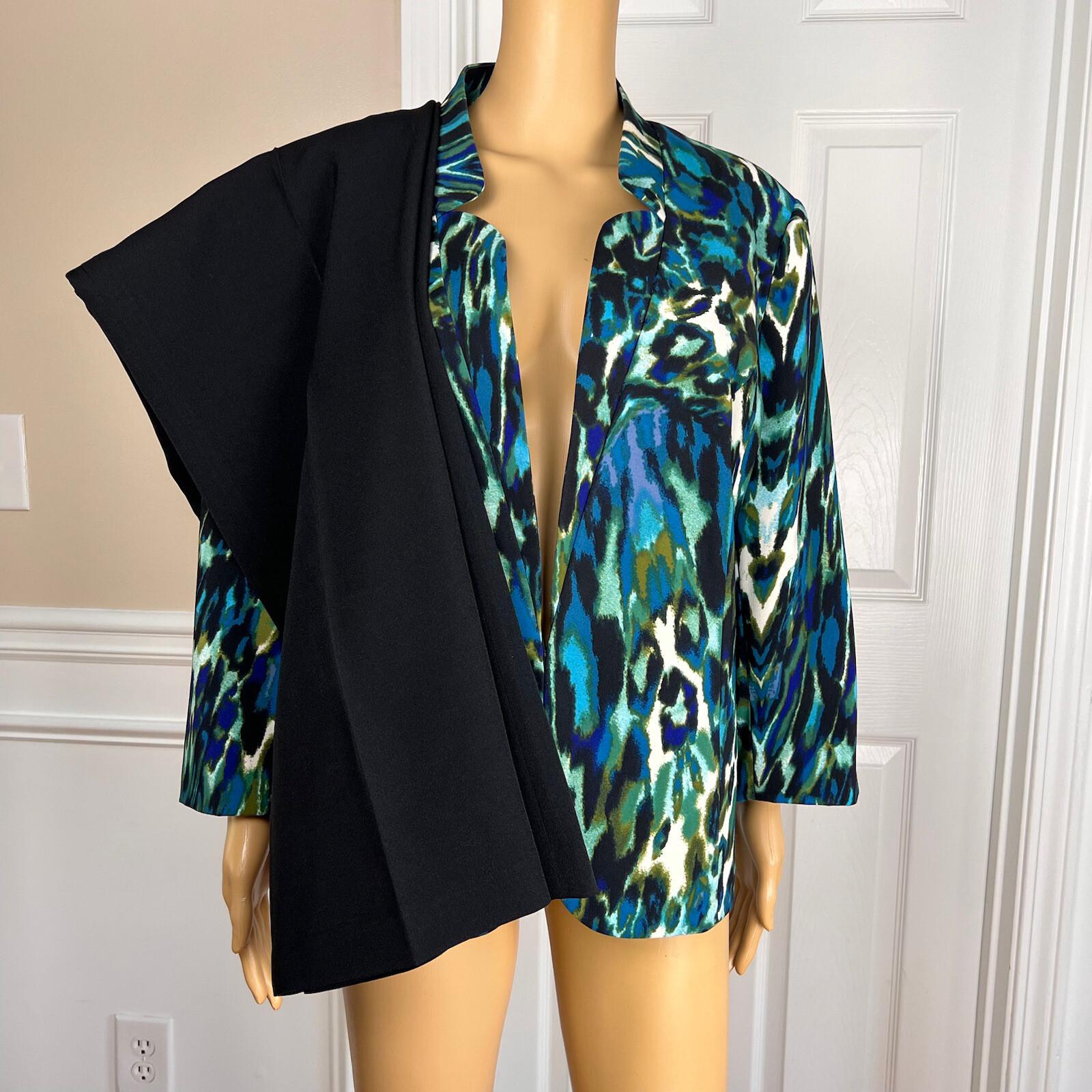 10-3428.jpg KASPER Women Polyester Spandex Pant Size 16 Suit Size 16W Multicolor Lined 2PC
