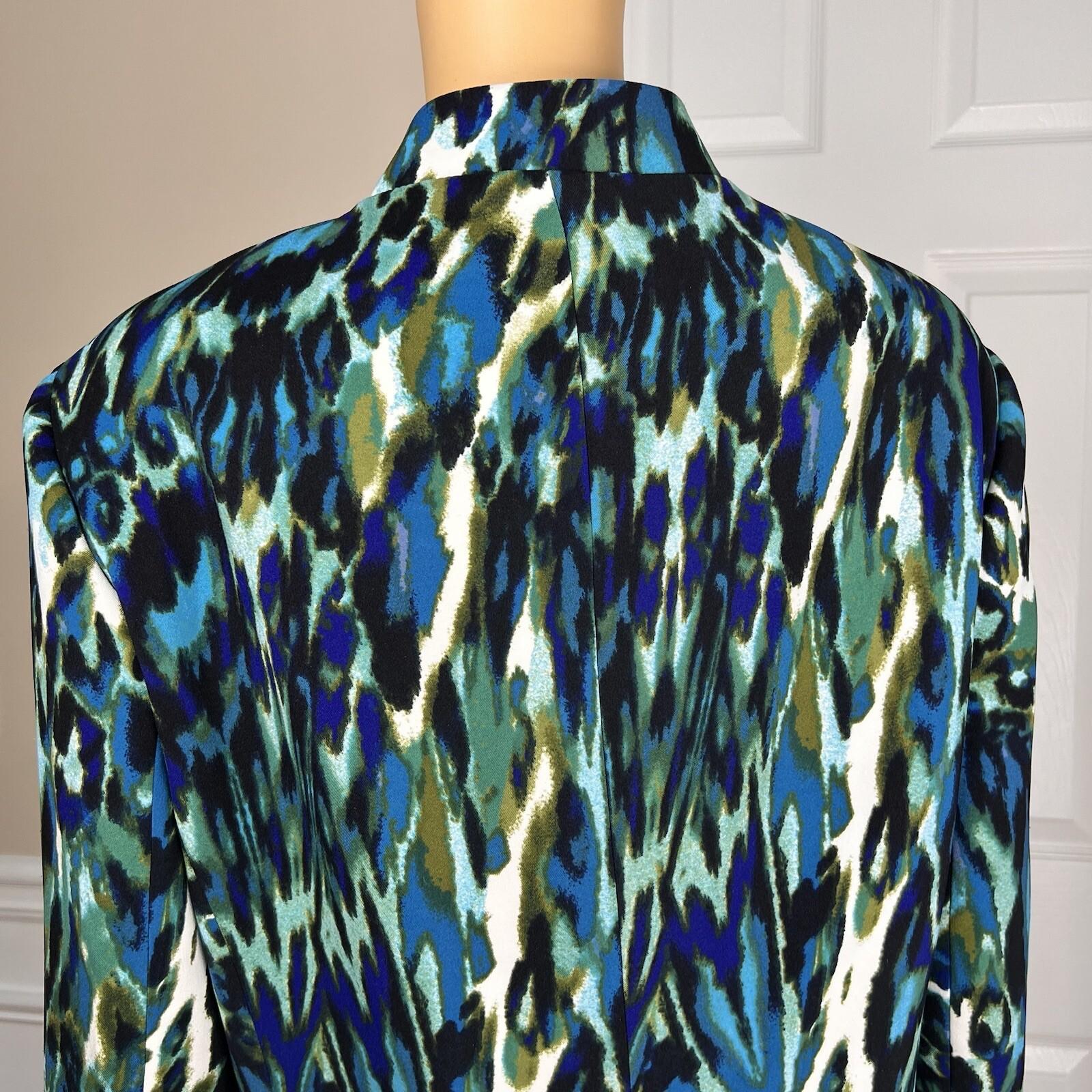10-3432.jpg KASPER Women Polyester Spandex Pant Size 16 Suit Size 16W Multicolor Lined 2PC
