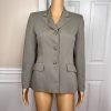 Le Suit Polyester Pant Suit Size 4P Beige Single Breasted Lined 2PC Pockets
