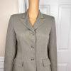 Le Suit Polyester Pant Suit Size 4P Beige Single Breasted Lined 2PC Pockets