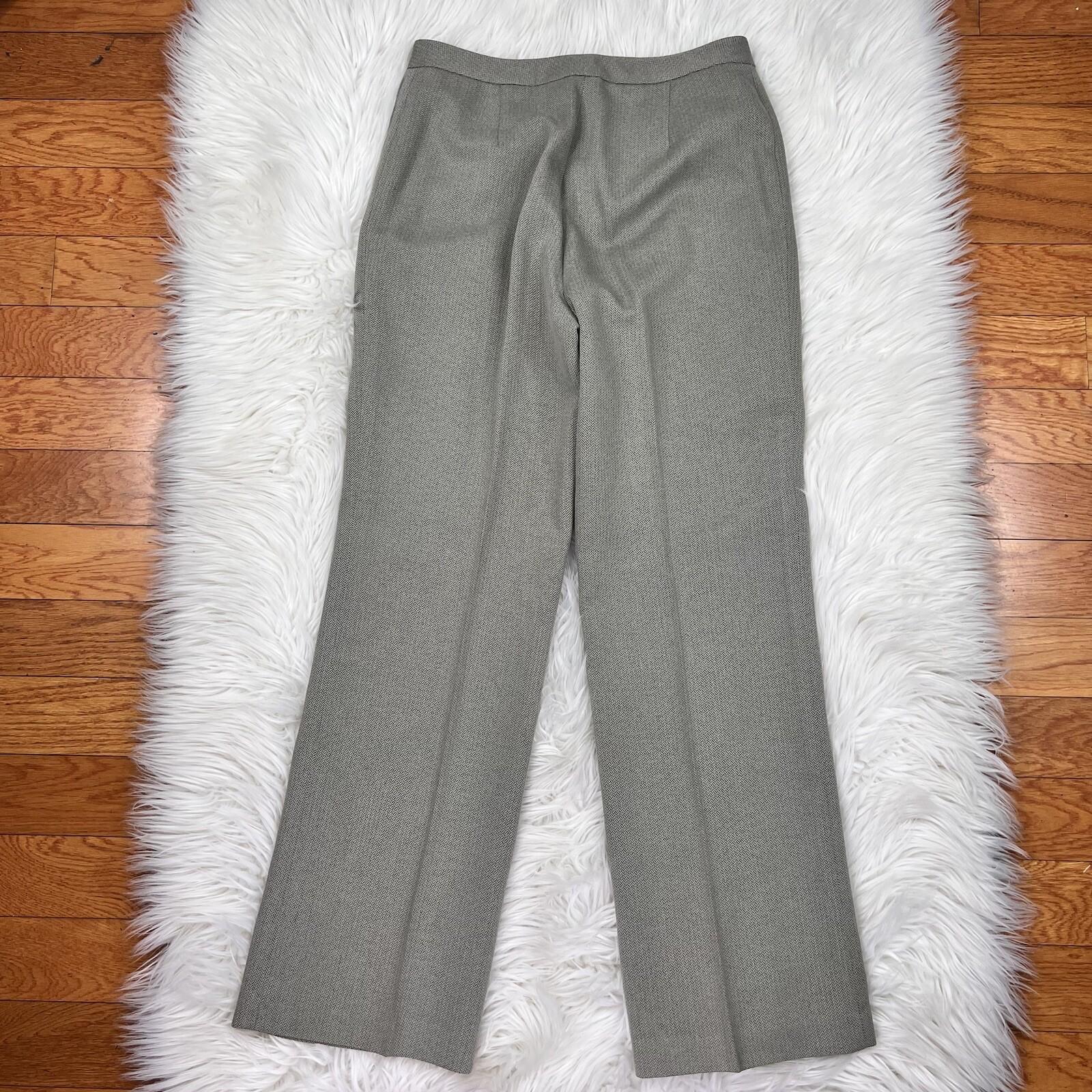 Le Suit Polyester Pant Suit Size 4P Beige Single Breasted Lined 2PC Pockets