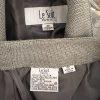 Le Suit Polyester Pant Suit Size 4P Beige Single Breasted Lined 2PC Pockets