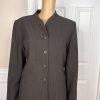 10-3449.jpg LARRY LEVINE 2PC Brown Polyester Lined Mid Length Career Pant Suit Size 8