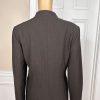 10-3451.jpg LARRY LEVINE 2PC Brown Polyester Lined Mid Length Career Pant Suit Size 8