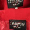 TERRAMINA Women 2PC Red Polyester Collarless Ruffle Cocktail Skirt Suit Size 18