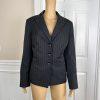 New LE SUIT Black White Striped Polyester Lined Pant Suit Size 14 MSRP 0