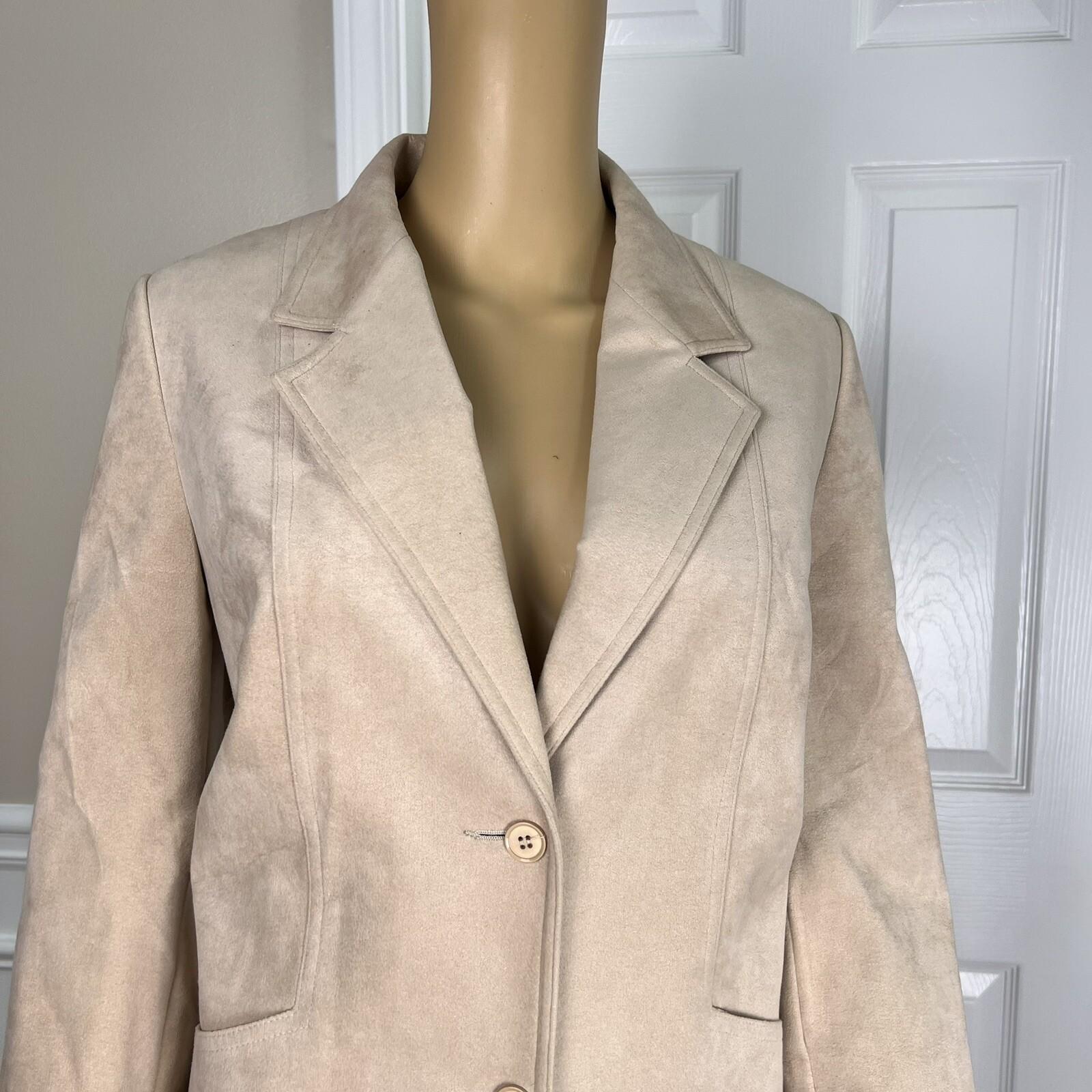 COUNT ROMI Vintage Women 2PC  Ultra Suede Blush  Skirt Suit Size 12