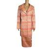 10-3499.jpg MOSHITA COUTURE 2PC Multicolor Beaded Acetate Metallic Lined Skirt Suit Size 14