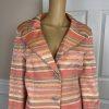 10-3503.jpg MOSHITA COUTURE 2PC Multicolor Beaded Acetate Metallic Lined Skirt Suit Size 14