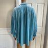 Laina Rauma Velvet Blue Sweater XXL Lounge Wear Stretch Soft Luxe Short Sleeve