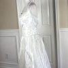 Aspeed Women Polyester Dress Size L White Vintage Beaded Wedding Open back
