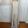 JS COLLECTION VTG Polyester Skirt Suit Top Size 10 Champagne Formal Evening 3PC