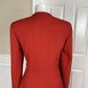 SAG HARBOR 2PC Orange Polyester Lined Collarless Ruffle Skirt Suit Size 8