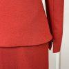 SAG HARBOR 2PC Orange Polyester Lined Collarless Ruffle Skirt Suit Size 8