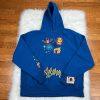 Champion Reverse Weave Hoodie Sweatshirt Size 2XL Living in Blue Skateboard