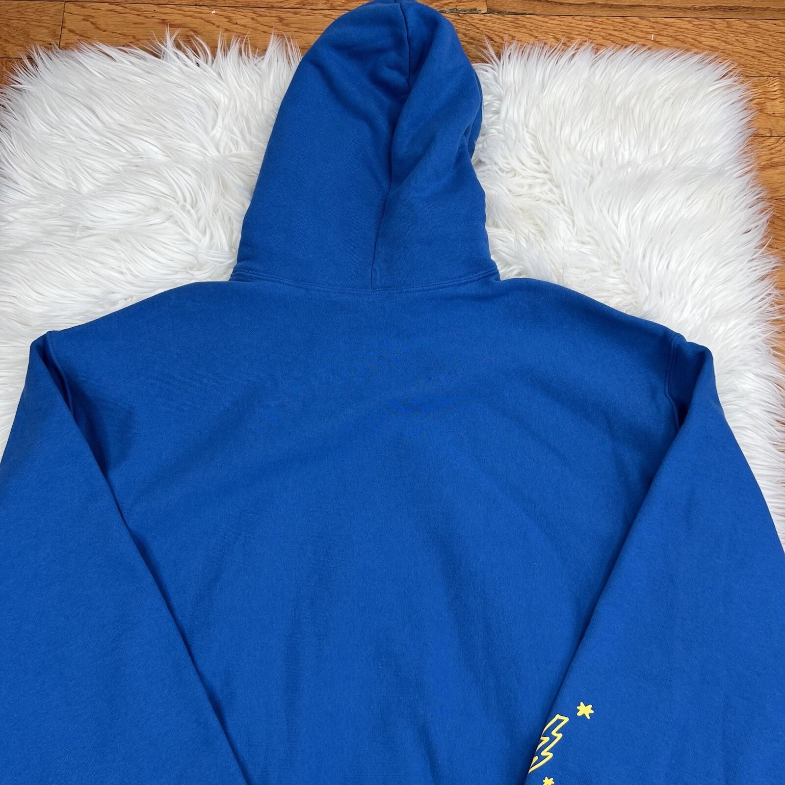 Champion Reverse Weave Hoodie Sweatshirt Size 2XL Living in Blue Skateboard